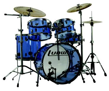 Ludwig Vistalite blue outfit 