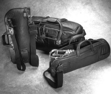 Leather trumpet gig bags by Vincent Bach
