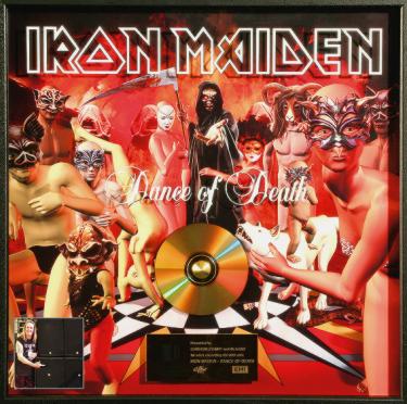 Goldenes Iron Maiden Dance of Death Album fuer HK Audio